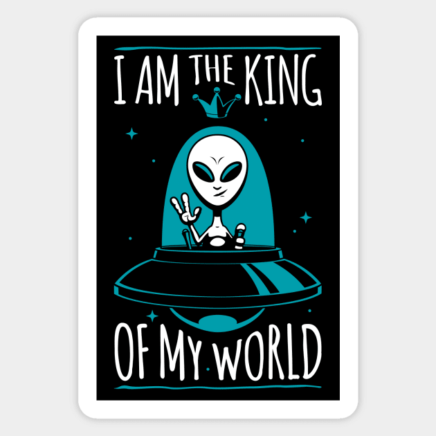 Alien King Sticker by Malchev